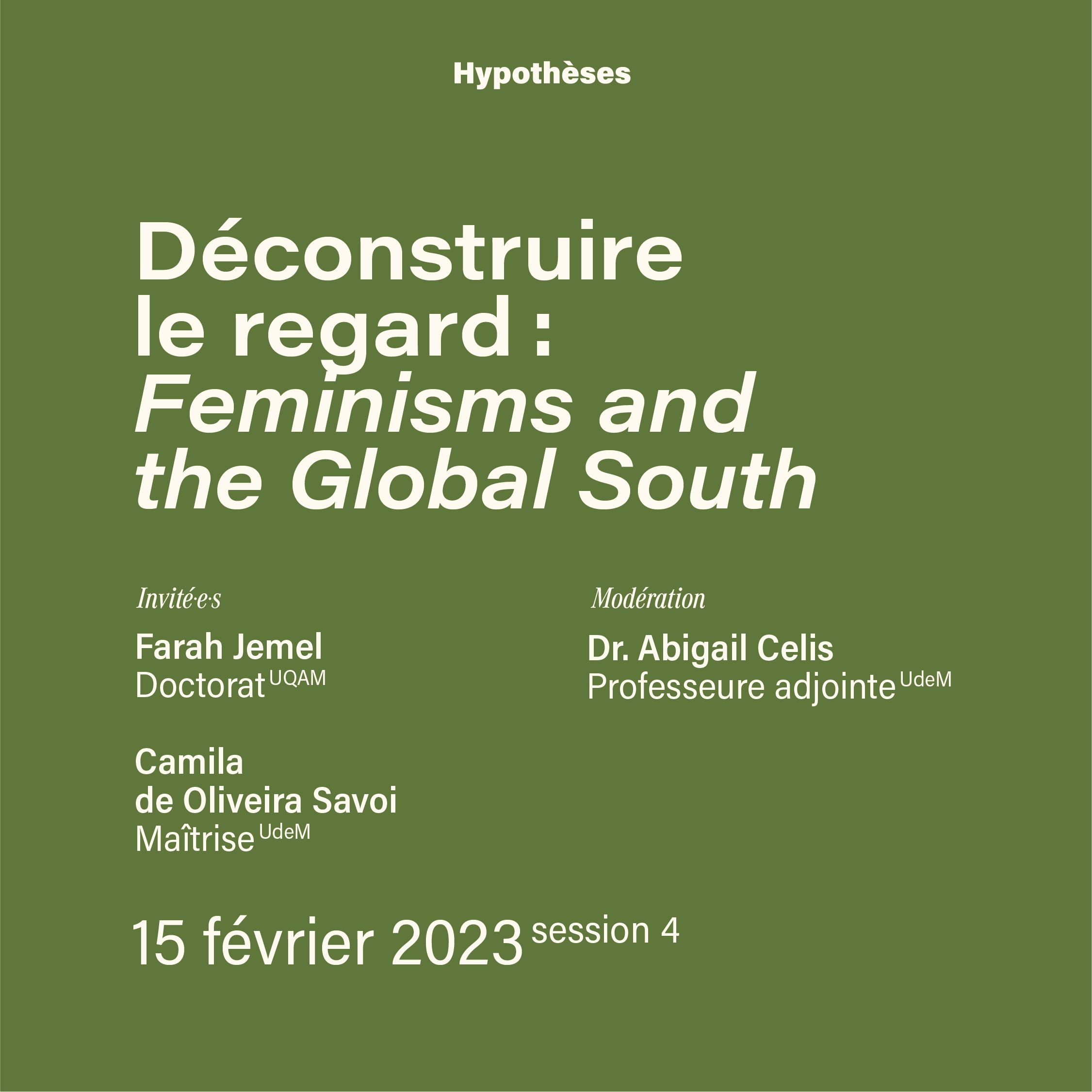 Hypothèses Session #4