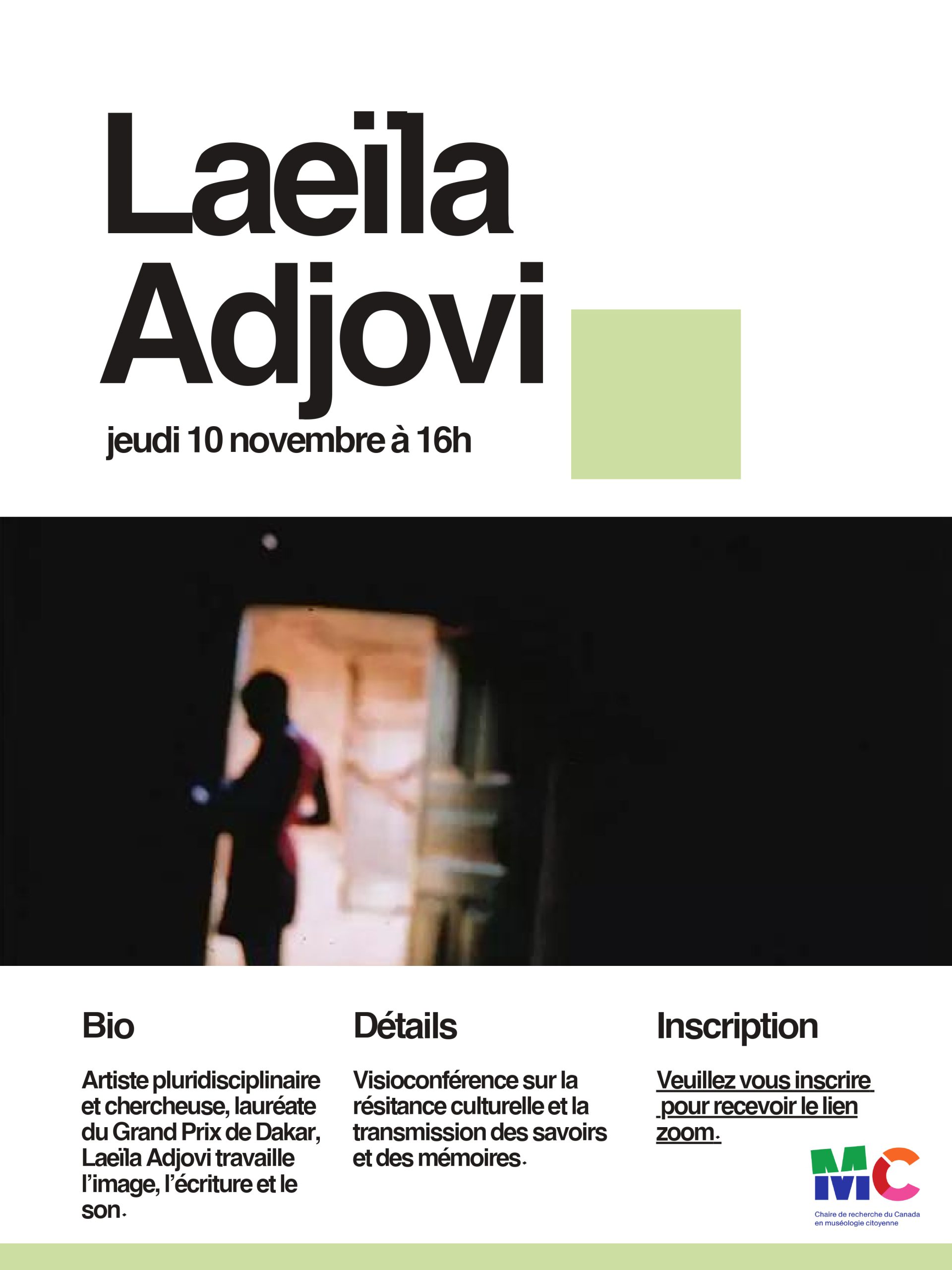 Talk with artist Laeïla Adjovi