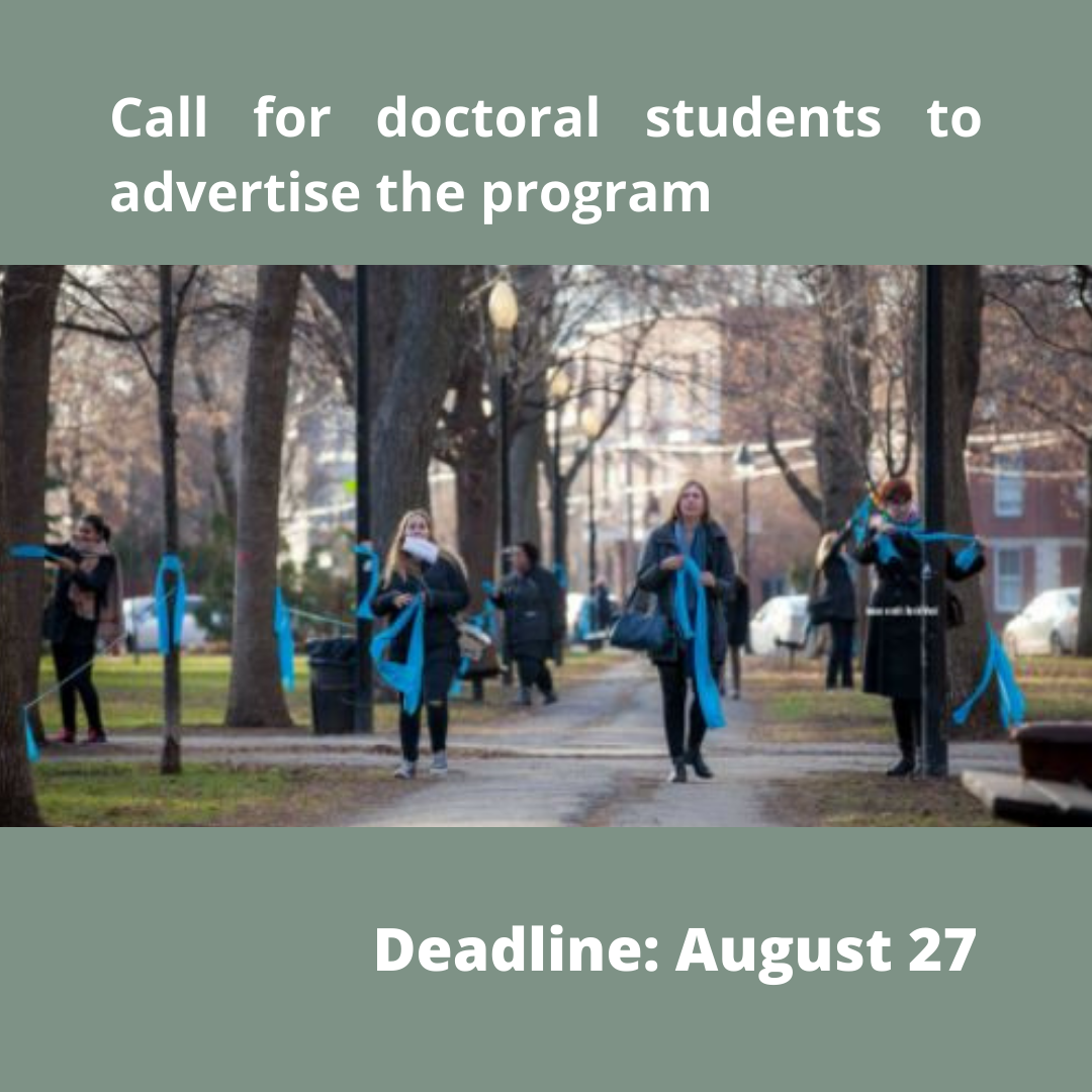 Call for doctoral students to advertise the program