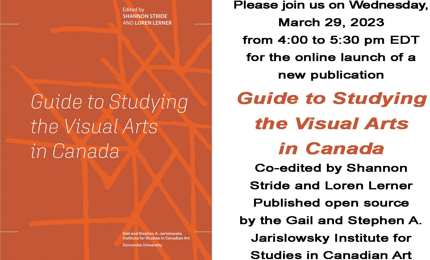 New publication “Guide to Studying the Visual Arts in Canada”