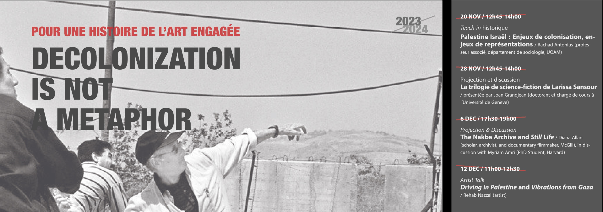 3e event | Pour une histoire de l’art engagée : Decolonization is Not a Metaphor