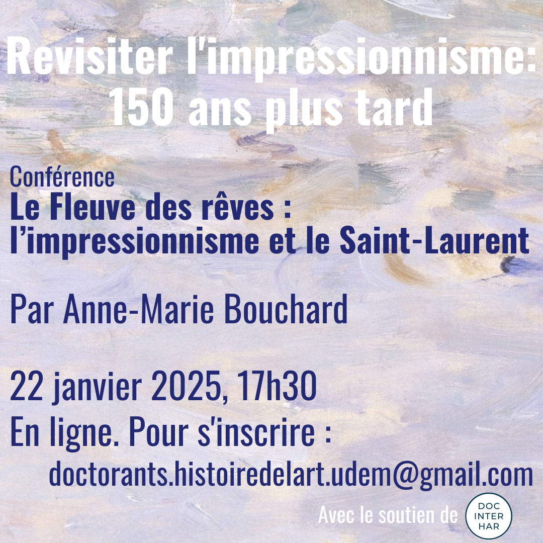 Conférences, Revisiter l’impressionnisme : 150 ans plus tard !