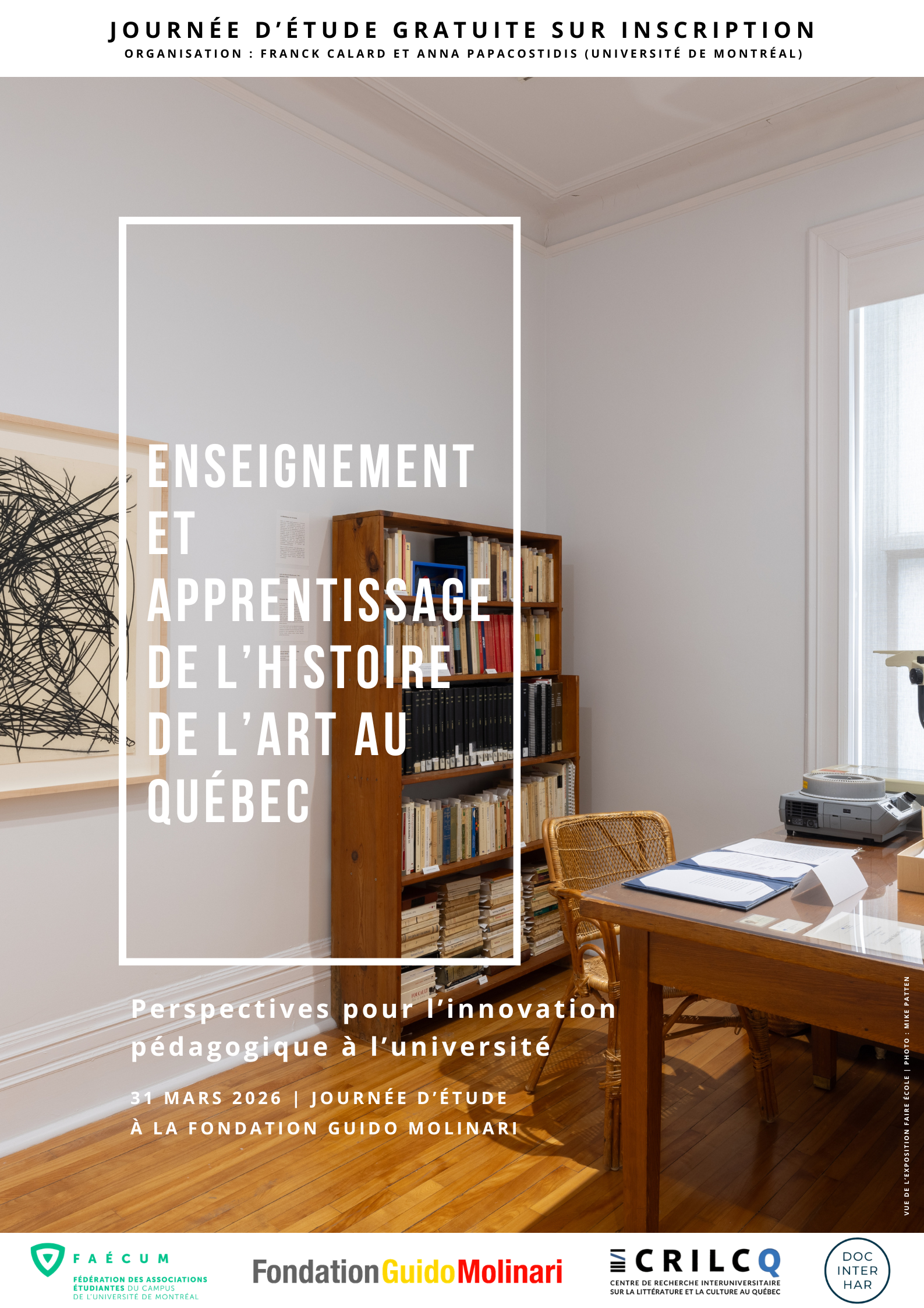 Journée d’étude « Enseignement et apprentissage de l’histoire de l’art au Québec »